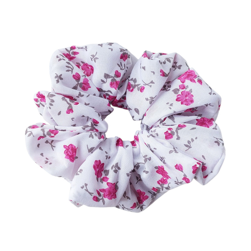 Floral Scrunchie - Ditsy Cerise Pink Floral Scrunchie - Ditsy Cerise Pink
