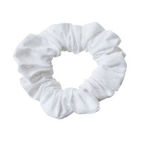 White Floral Scrunchie