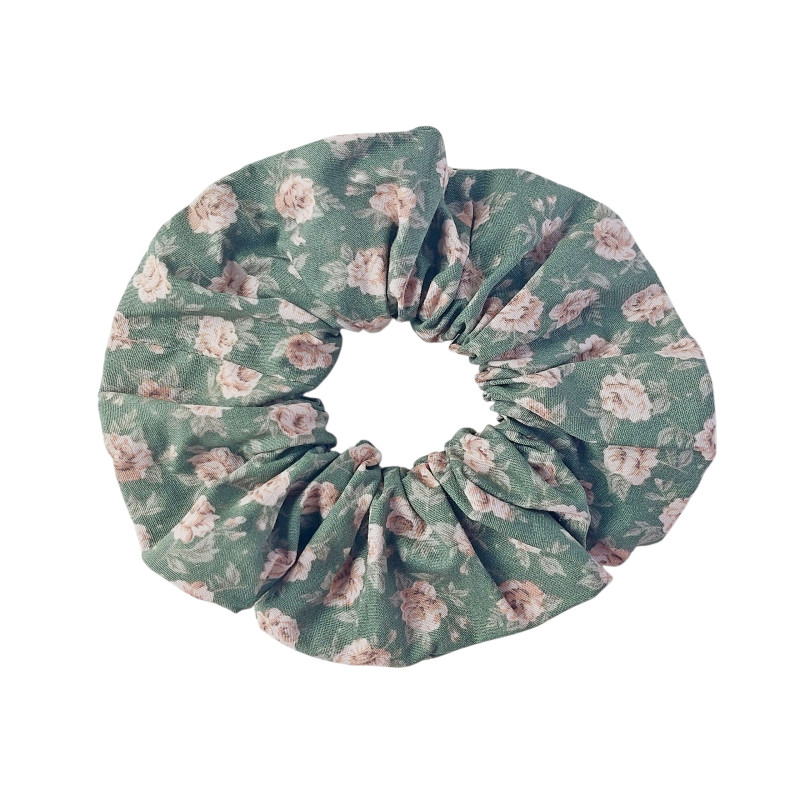 Scrunchie - Green Floral Scrunchie - Green Floral