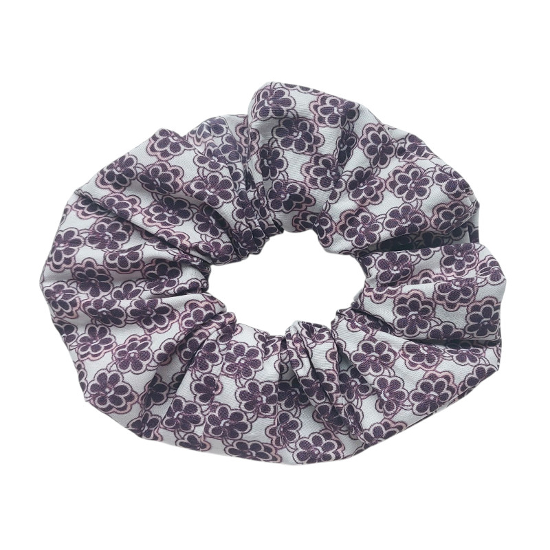 Scrunchie - Vintage Floral Brown Rock n' Romance