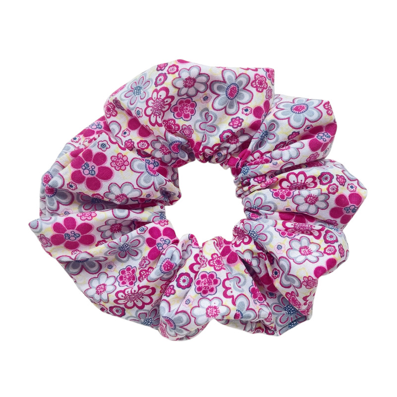 Scrunchie - Cerise Pink Floral Scrunchie - Cerise Pink Floral