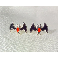 Sterling Silver Bat Earrings