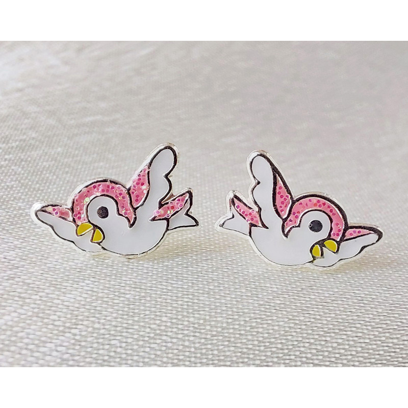 Bird Earrings 925 Sterling Silver Bird Earrings 925 Sterling Silver