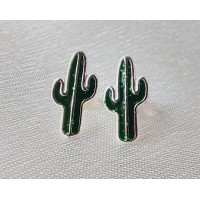 Cactus Earrings Sterling Silver