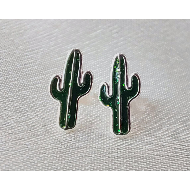 Cactus Earrings Sterling Silver Cactus Earrings Sterling Silver