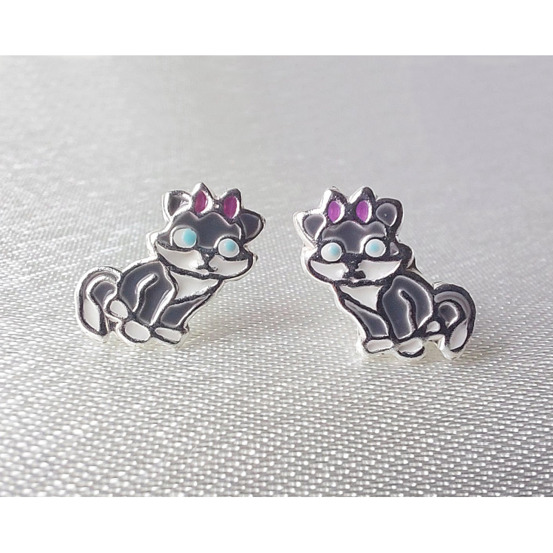 Cat Earrings 925 Sterling Silver Cat Earrings 925 Sterling Silver