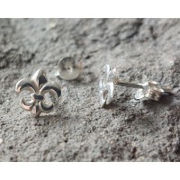 Fleur de Lys Earrings 925 Sterling Silver