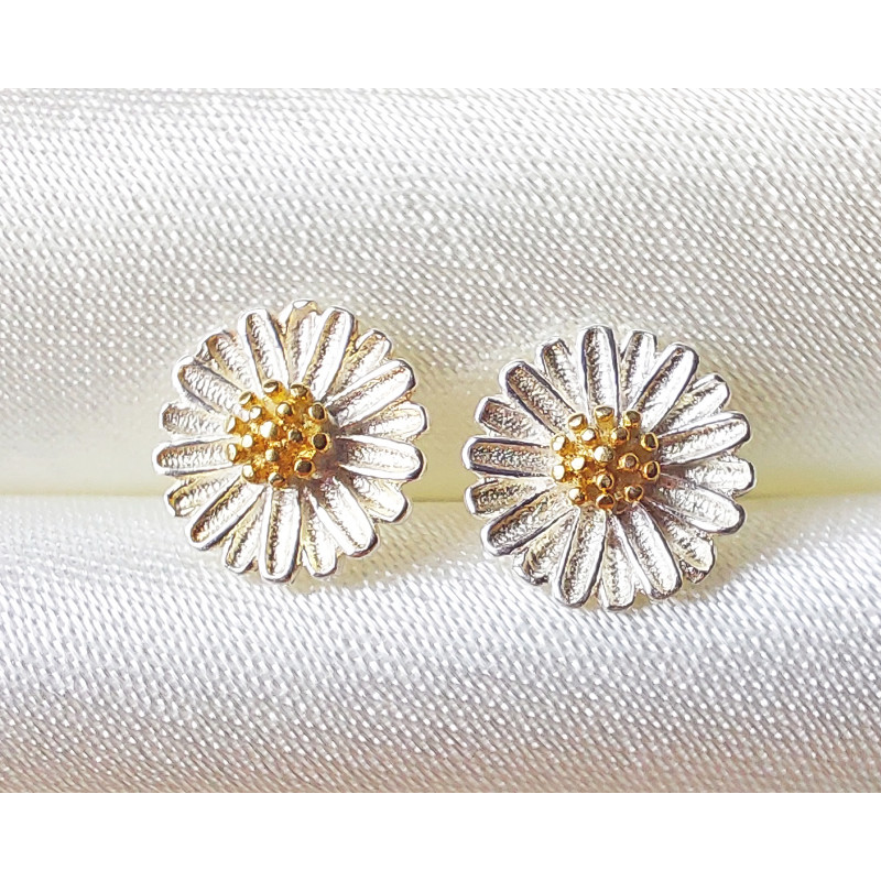 Daisy Flower Earrings 925 Sterling Silver Daisy Flower Earrings 925 Sterling Silver