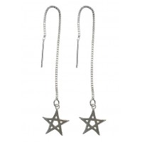 Star Threader Earrings Sterling Silver