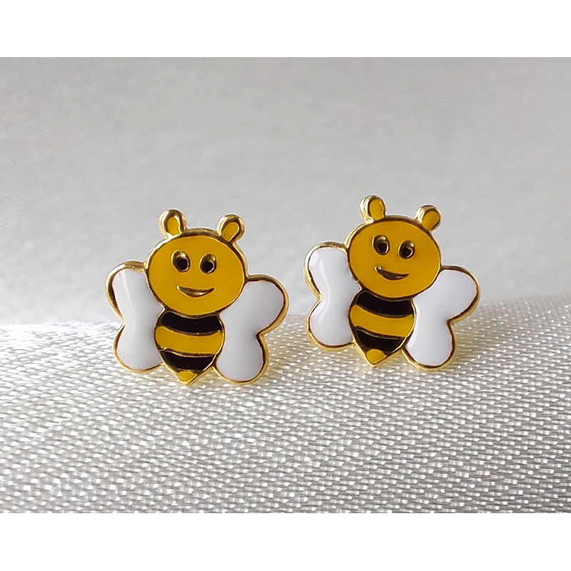 Bee Earrings Gold Vermeil Bee Earrings Gold Vermeil