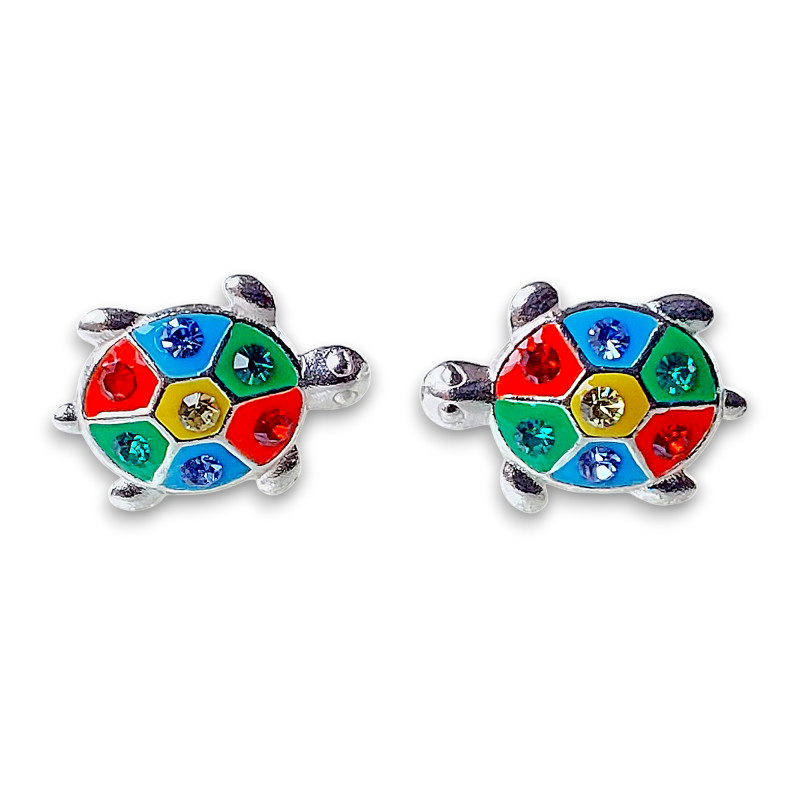 Silver Turtle Earrings