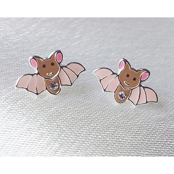 Bat Earrings 925 Sterling Silver